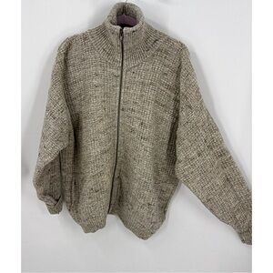 Pendleton vintage 100% wool tweed look sweater jacket L